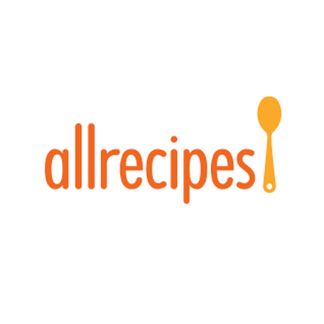 A close up image of the AllRecipes.com logo